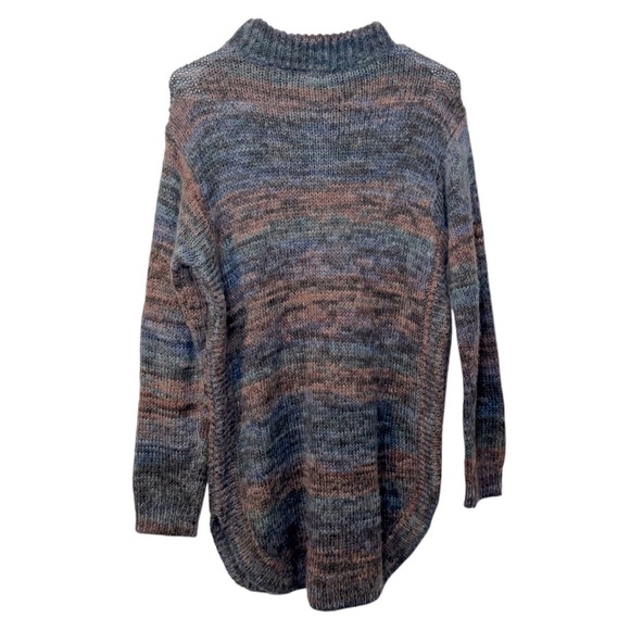 Chico’s Spacedye Striped Pullover Sweater Oversized Tunic Womens US M Chicos 1 - Picture 3 of 12